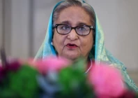 former bangladesh pm sheikh hasina while speaking during the annual munich security conference in munich germany on february 17 2024 photo reuters